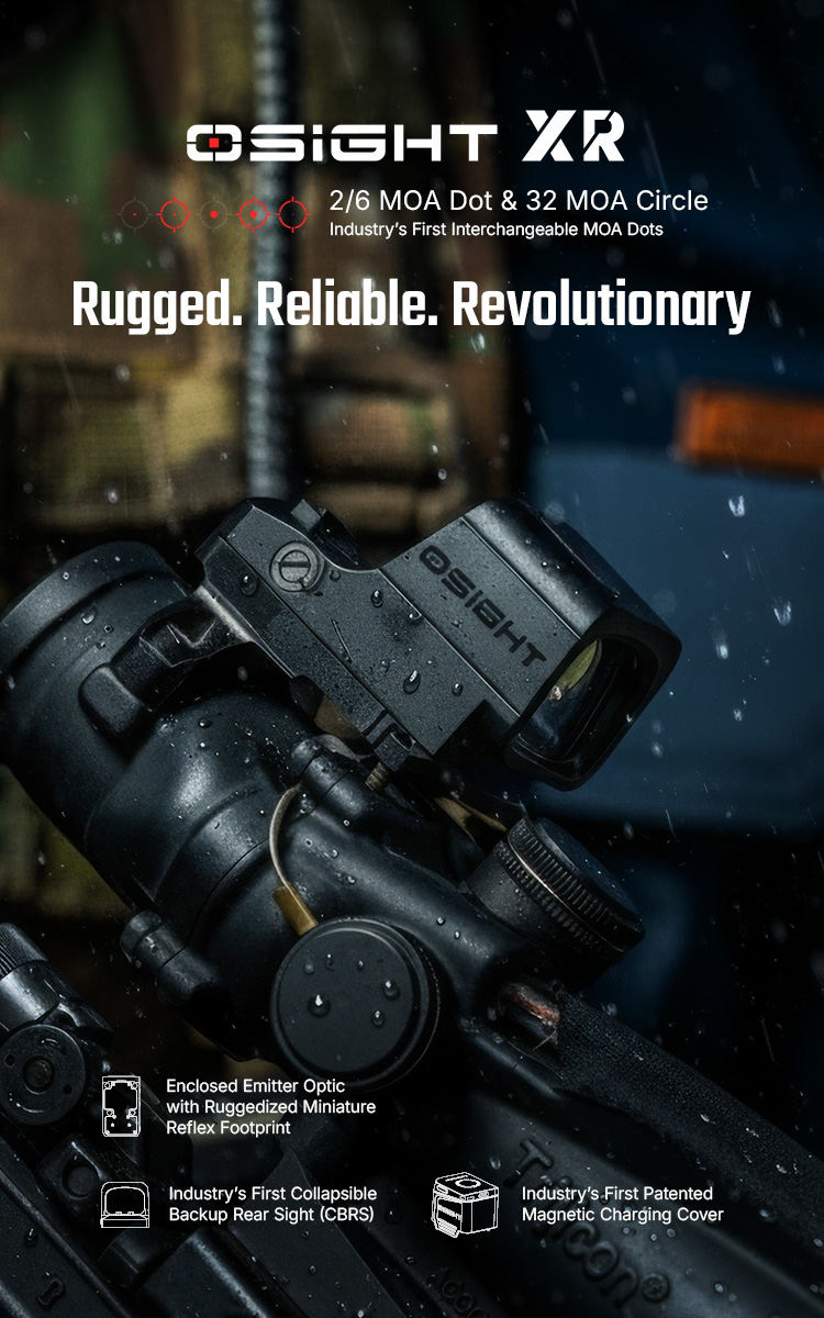 オーライト olight Osight XR 密閉型光学　2/6+32MOA Osight XR Enclosed Red Dot Sight Multi Reticle RMR Footprint