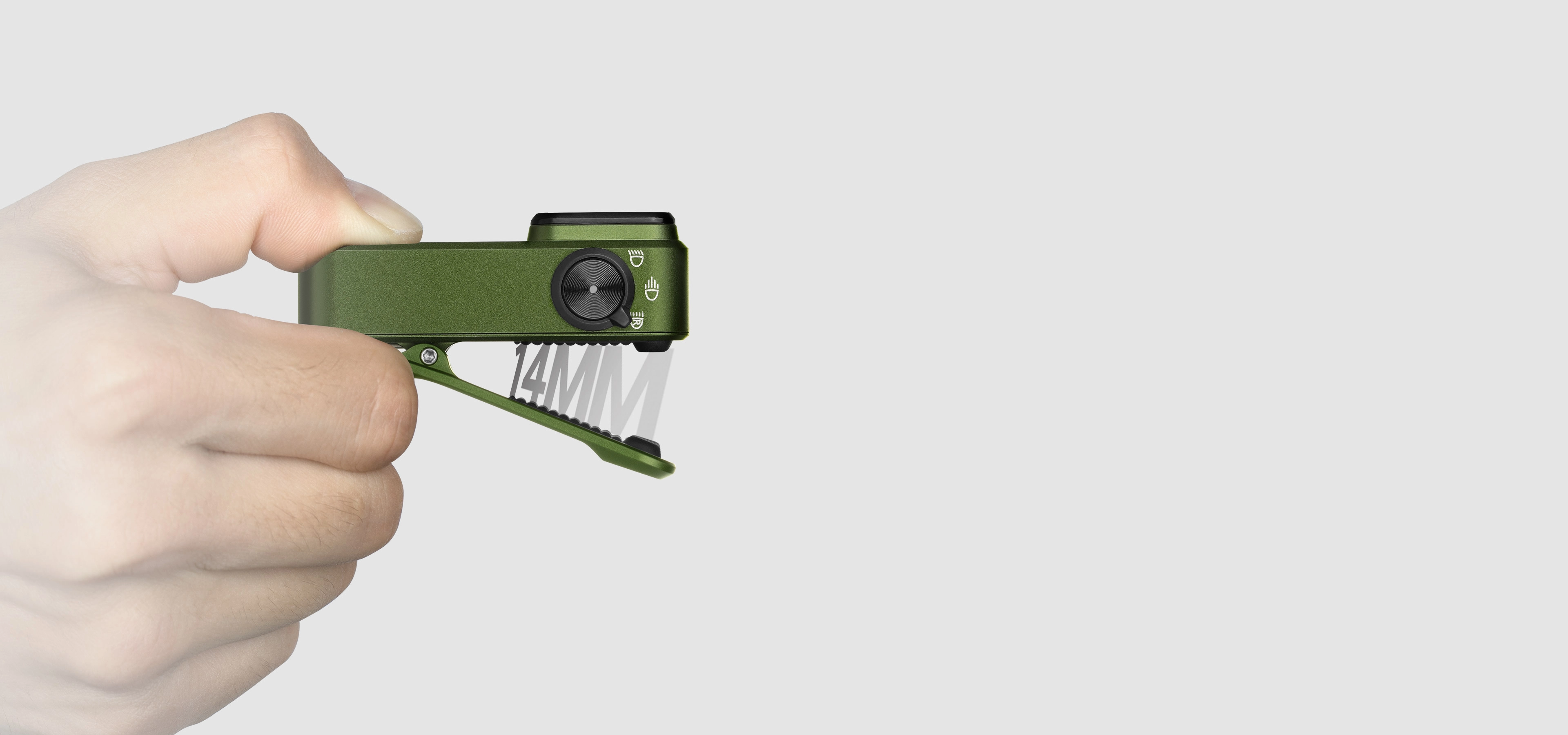 Olight Oclip Pro compact clip-on flashlight with dual-beam design