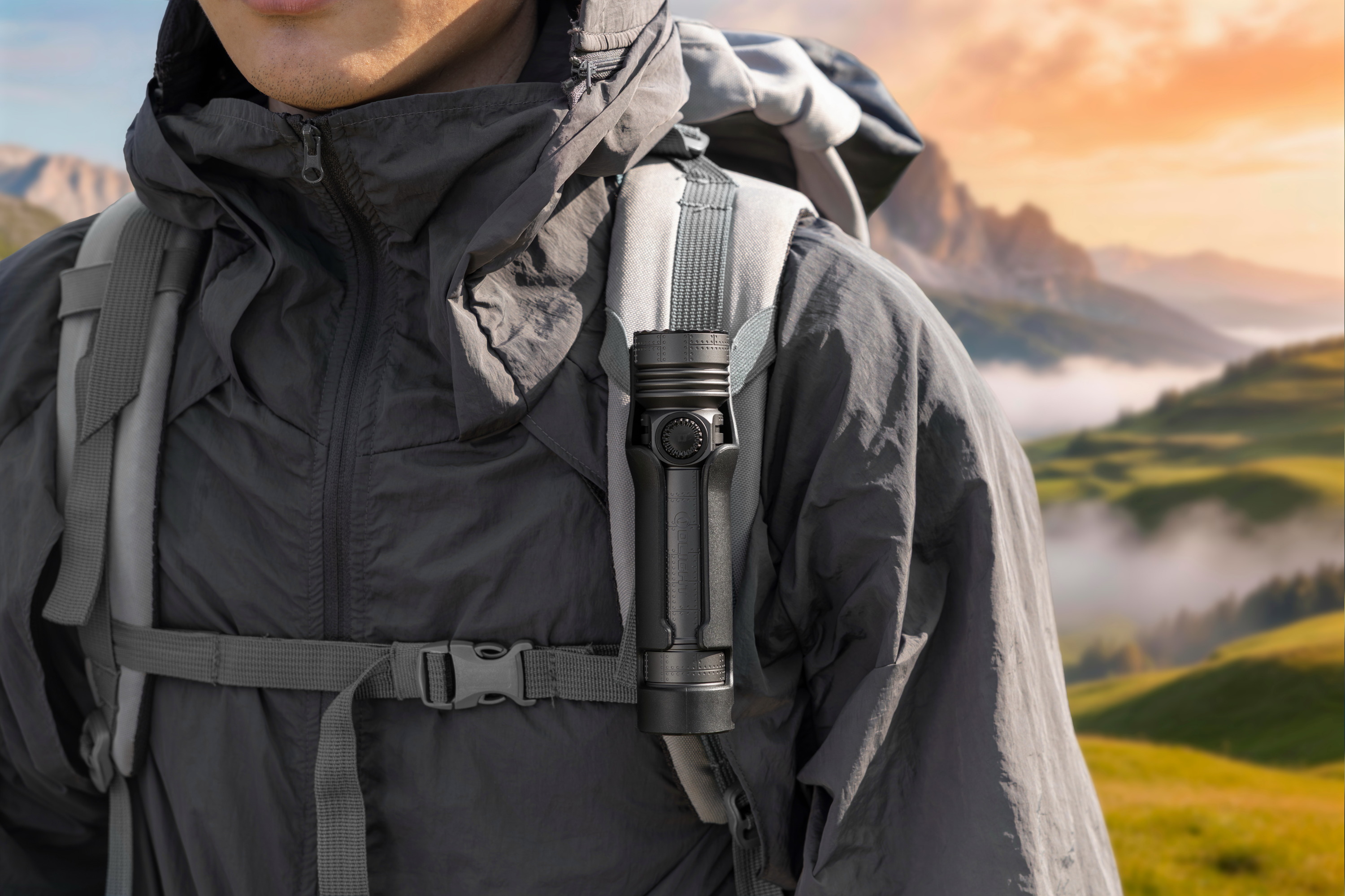 La polyvalence de l'&eacute;quipement Olight, fix&eacute; solidement sur un sac &agrave; doc