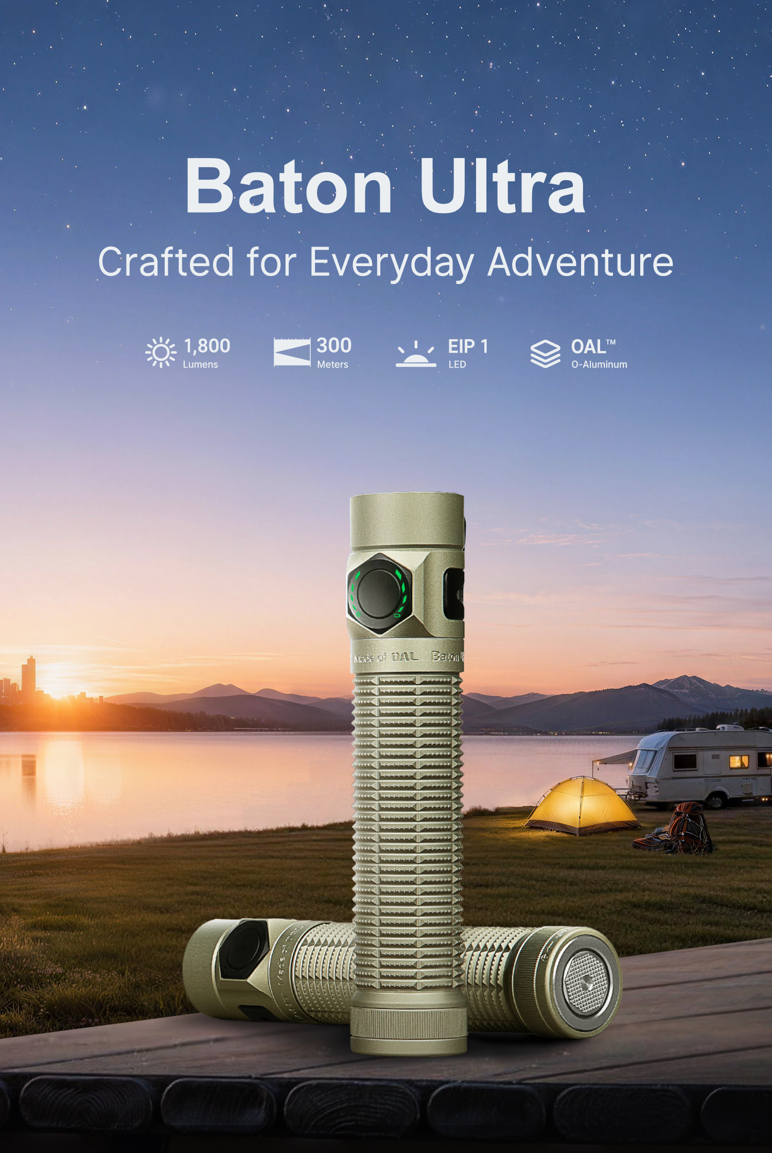 Baton Ultra high-performance torch lakeside adventure 300m throw