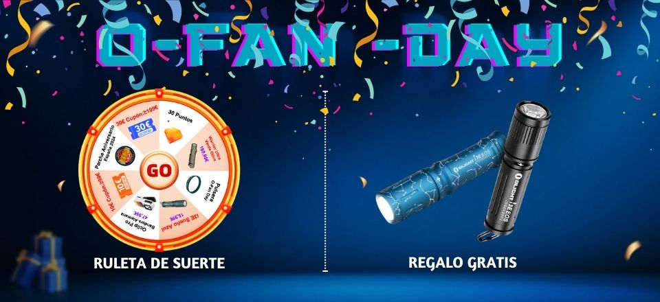 Promoción especial con ruleta de la suerte, descuentos y regalos durante el O-FAN-DAY de Olight