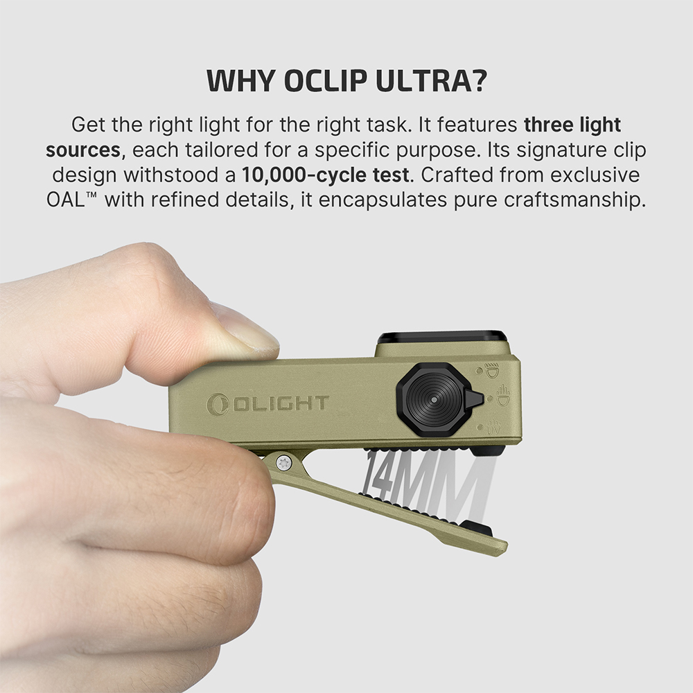 Olight Oclip Ultra versatile clip light with three light sources