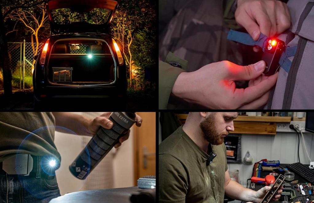 Versatile EDC clip-on flashlight usage