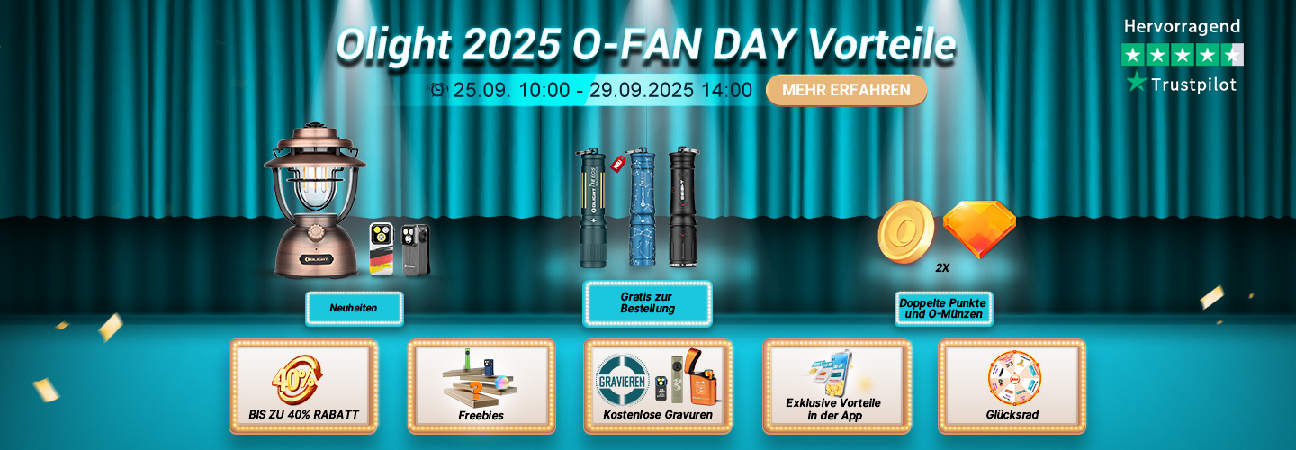 Olight O-FAN DAY 2025 Promotion mit allen Vorteilen