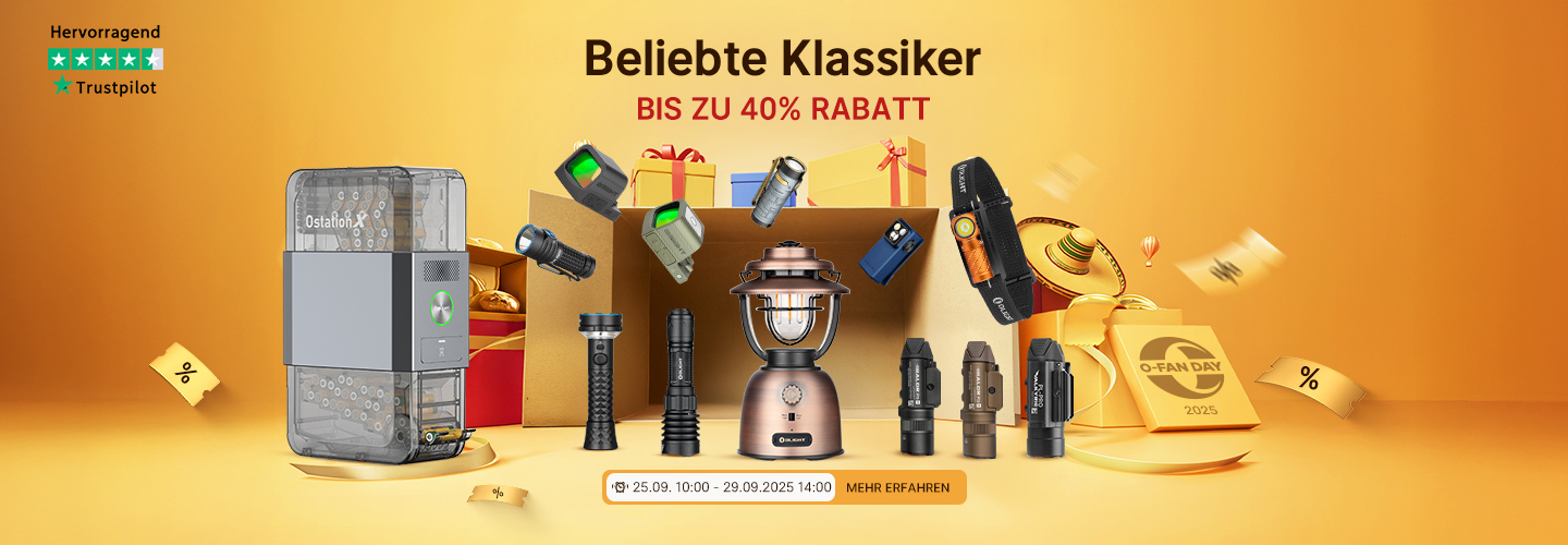 Olight Beliebte Klassiker Sale mit bis zu 40% Rabatt