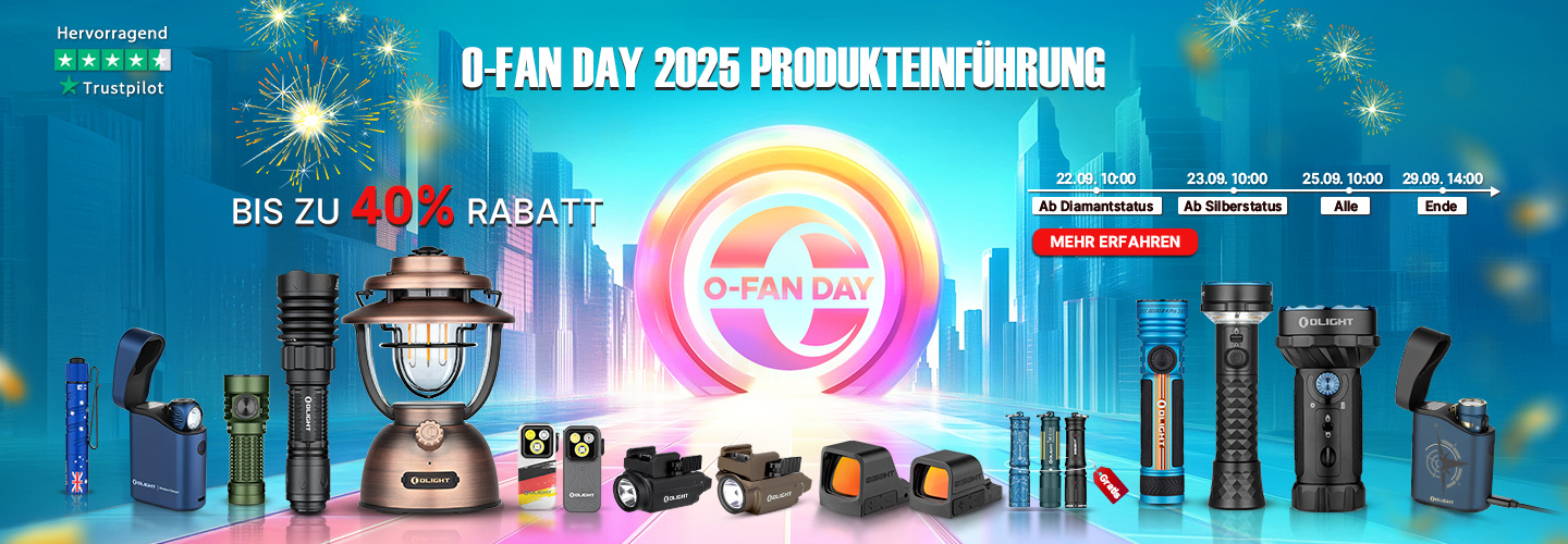 Olight O-FAN DAY 2025 Produkteinführung mit Rabatten
