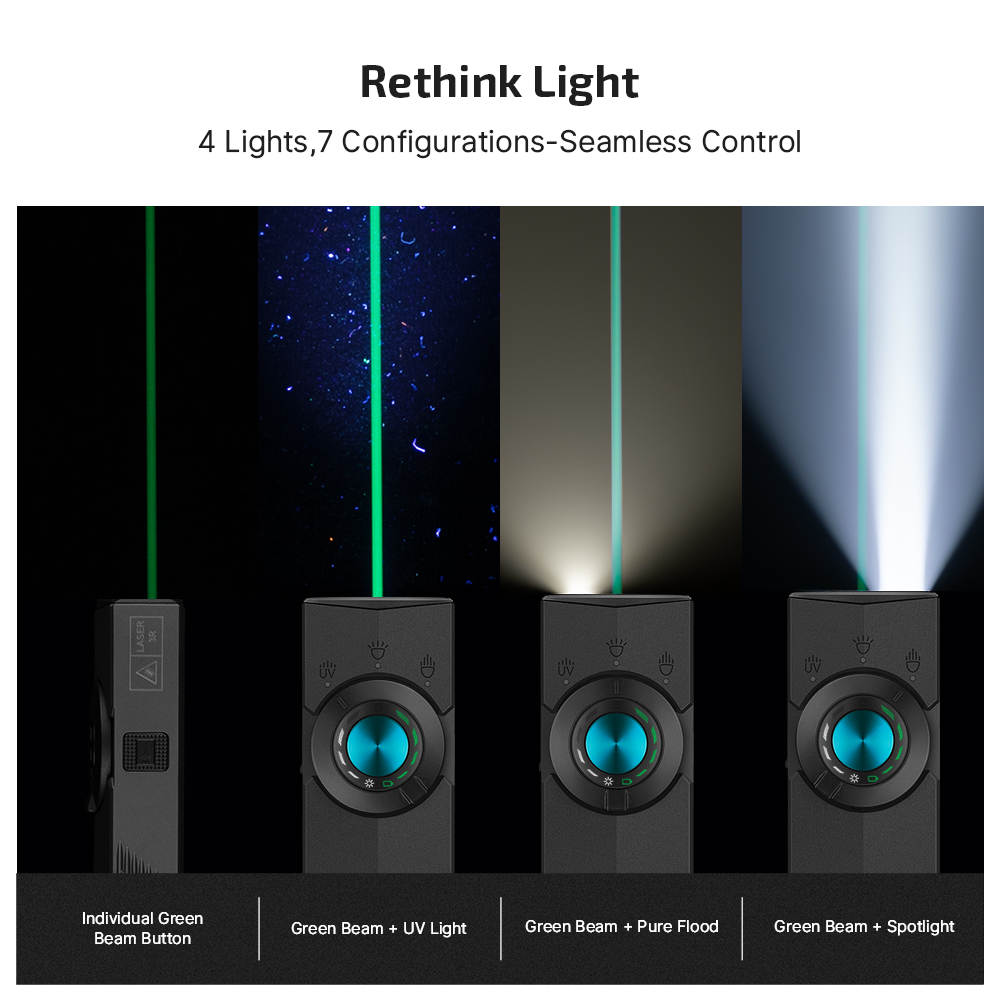 Comparison between flood and spot beam for property inspection