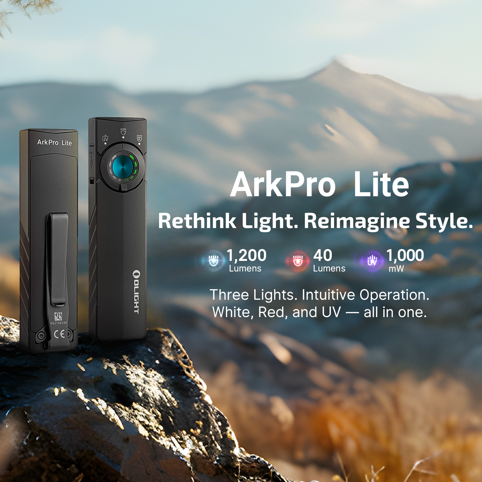 Olight ArkPro Lite Flat Flashlight