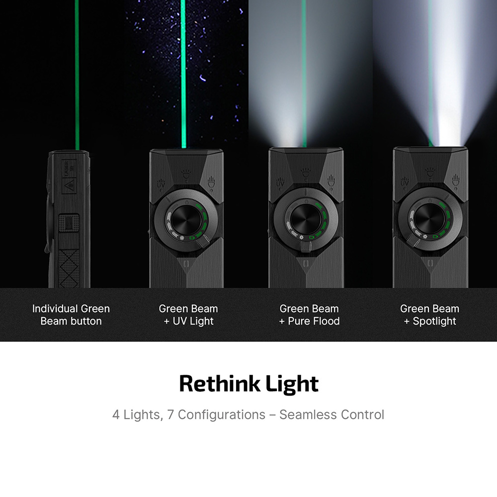 Two Olight Arkfeld Pro flat EDC flashlights in black and olive drab green.