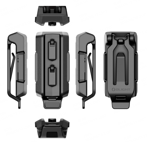 Clip de ceinture Olight noir multi-angle