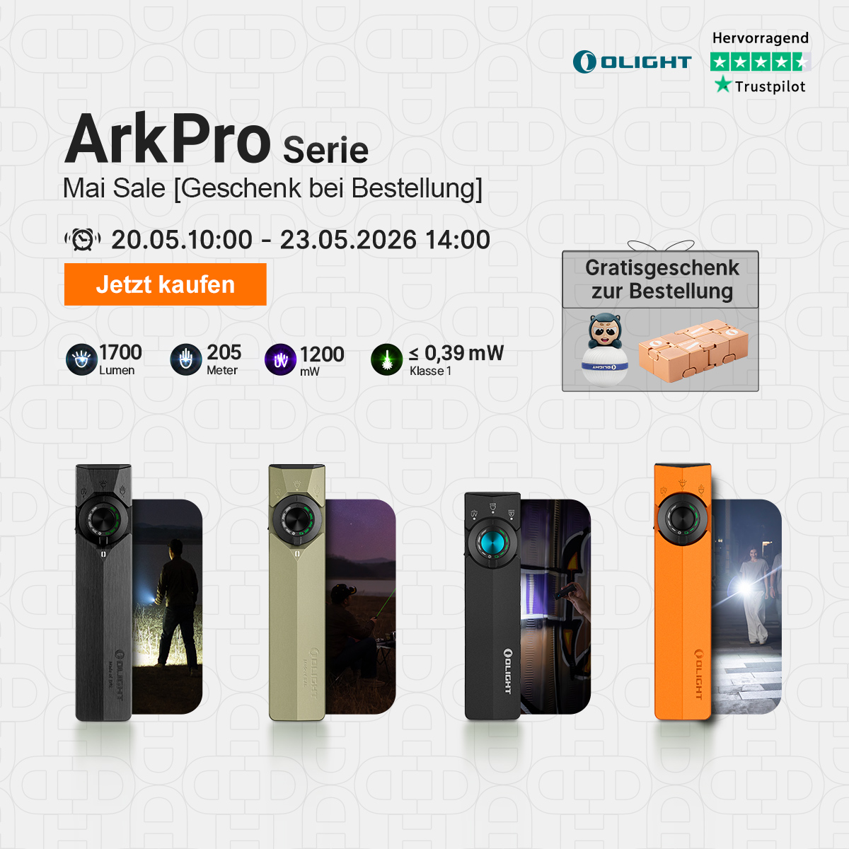 Olight ArkPro Serie Mai Sale.