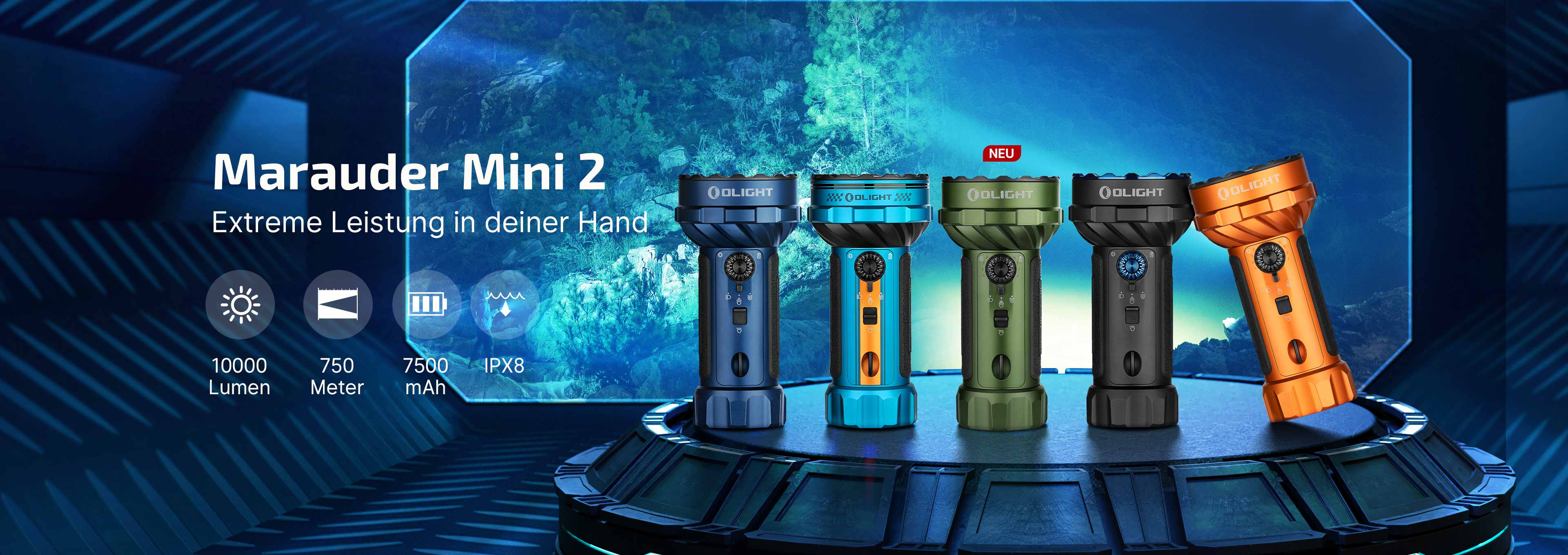 Olight Marauder Mini 2 als Raumlicht bei Stromausfall