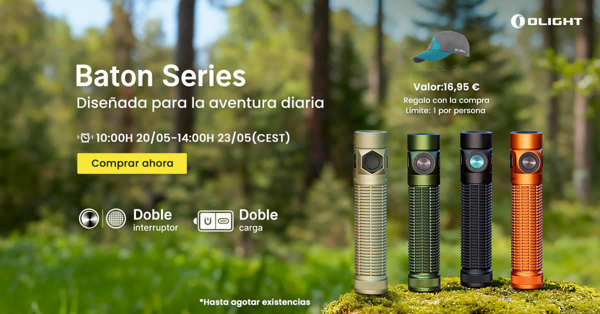 Linternas LED Olight Baton Series para aventura diaria
