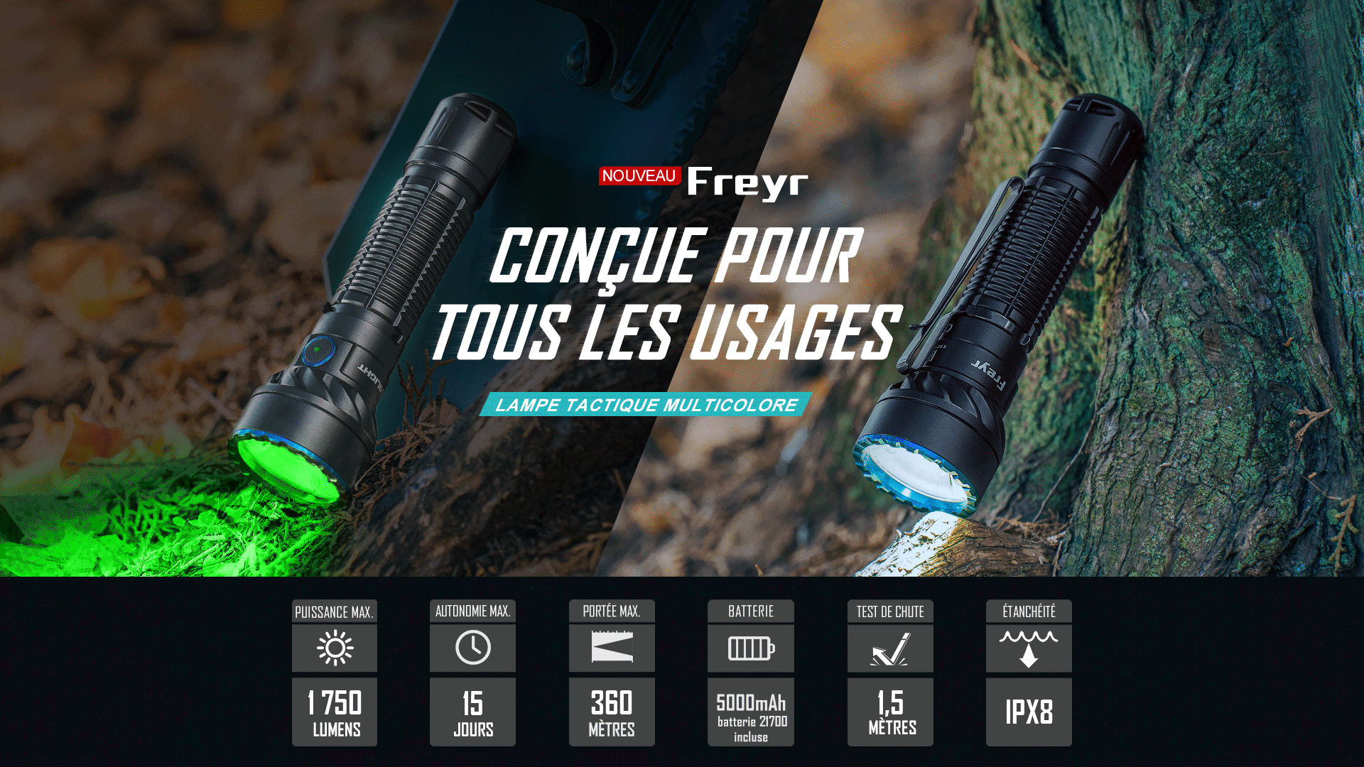 Olight Freyr tactical RGB flashlight