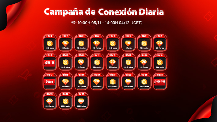 Calendario de recompensas por conexión diaria de Olight