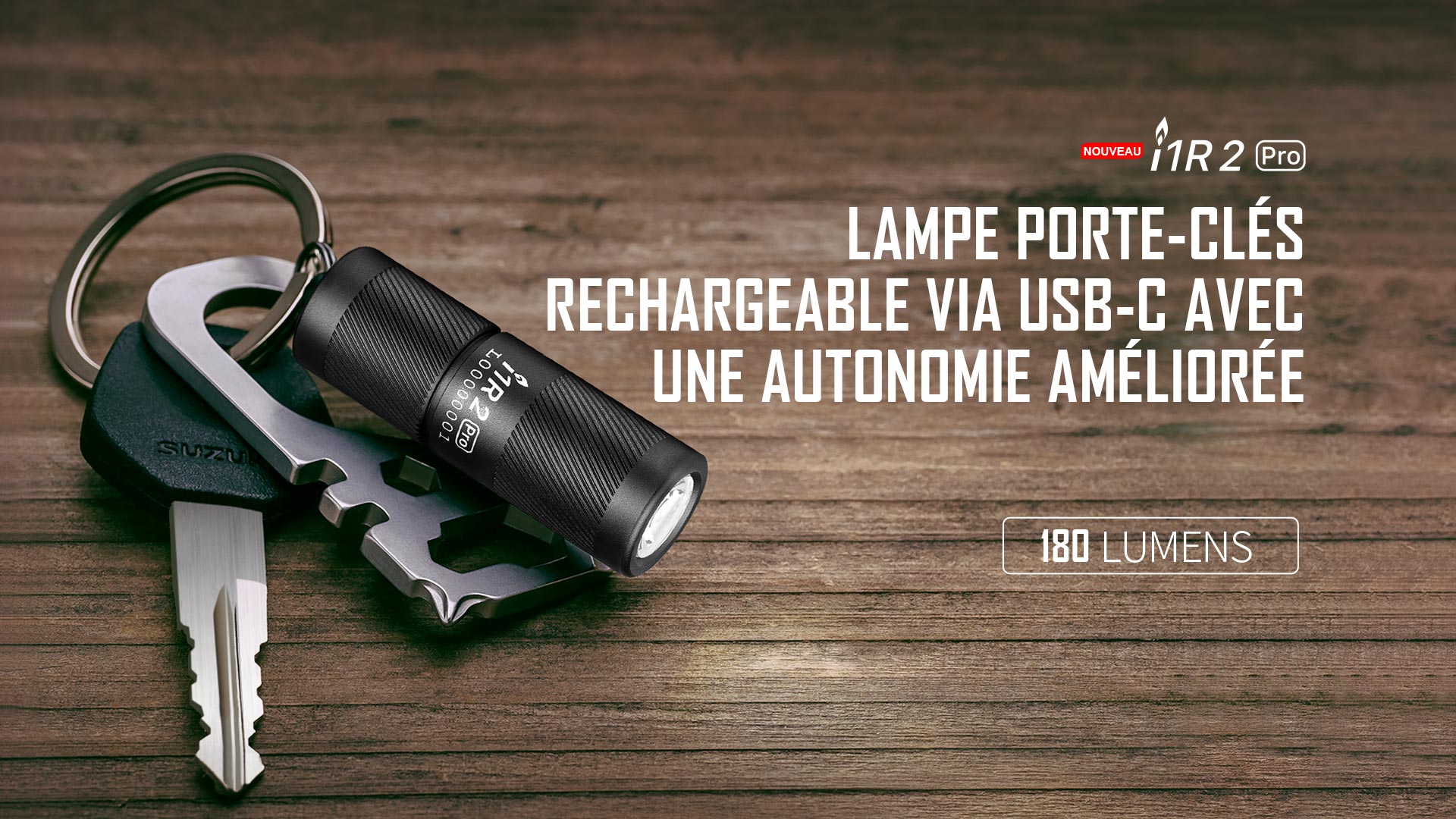 Lampe torche porte-cl&eacute;s Olight i1R 2 EOS ultral&eacute;g&egrave;re