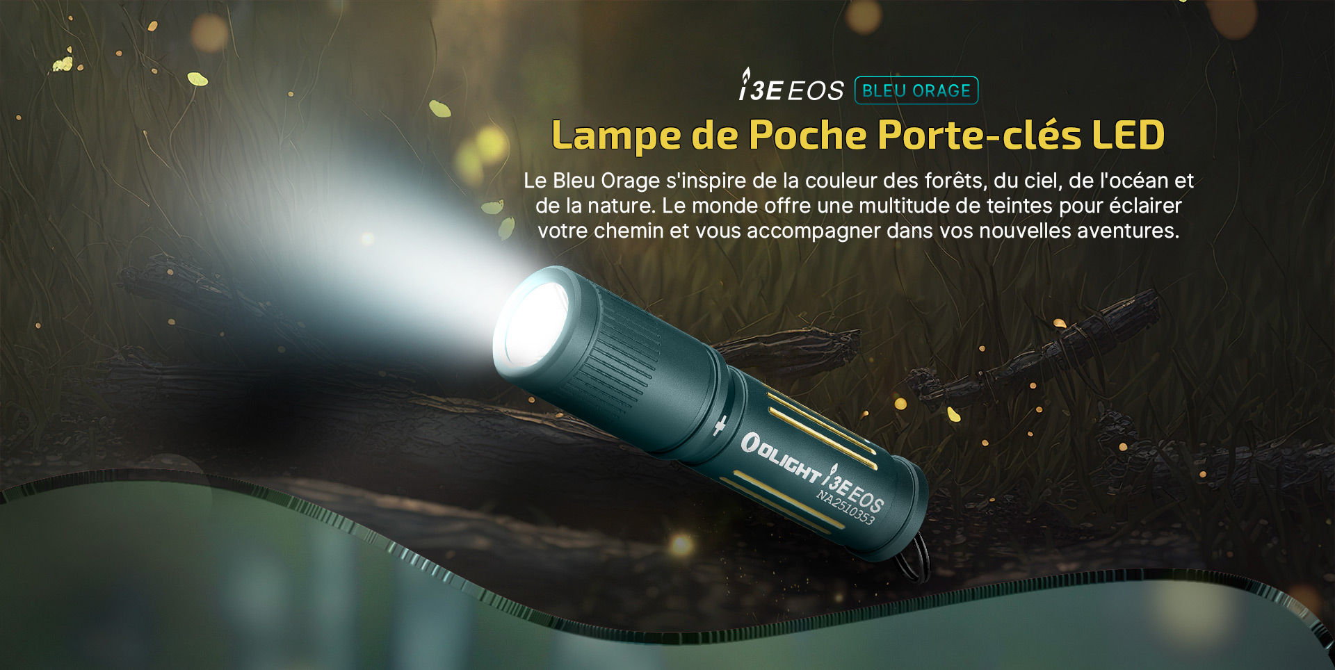 Lampe de poche compacte Olight i3E EOS pour d&eacute;placements nocturnes en ext&eacute;rieur