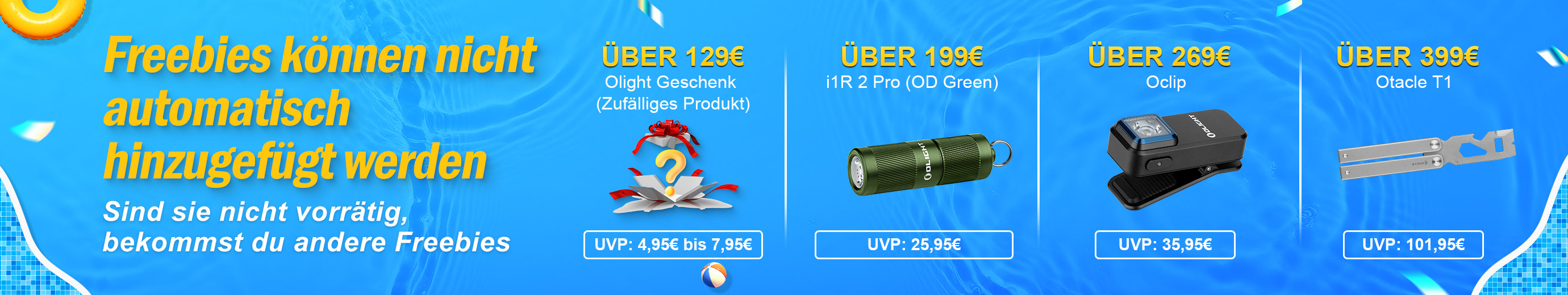 Kostenlose Olight Freebies ab 129€ Bestellwert