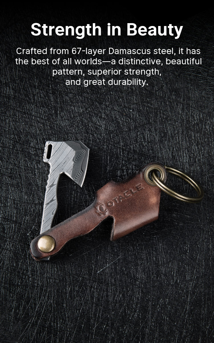 DIY Bundle Otacle A1 Nano Damascus Keychain Hatchet- Olight DIY Bundle Otacle A1 Nano Damascus Keychain Hatchet- Olight