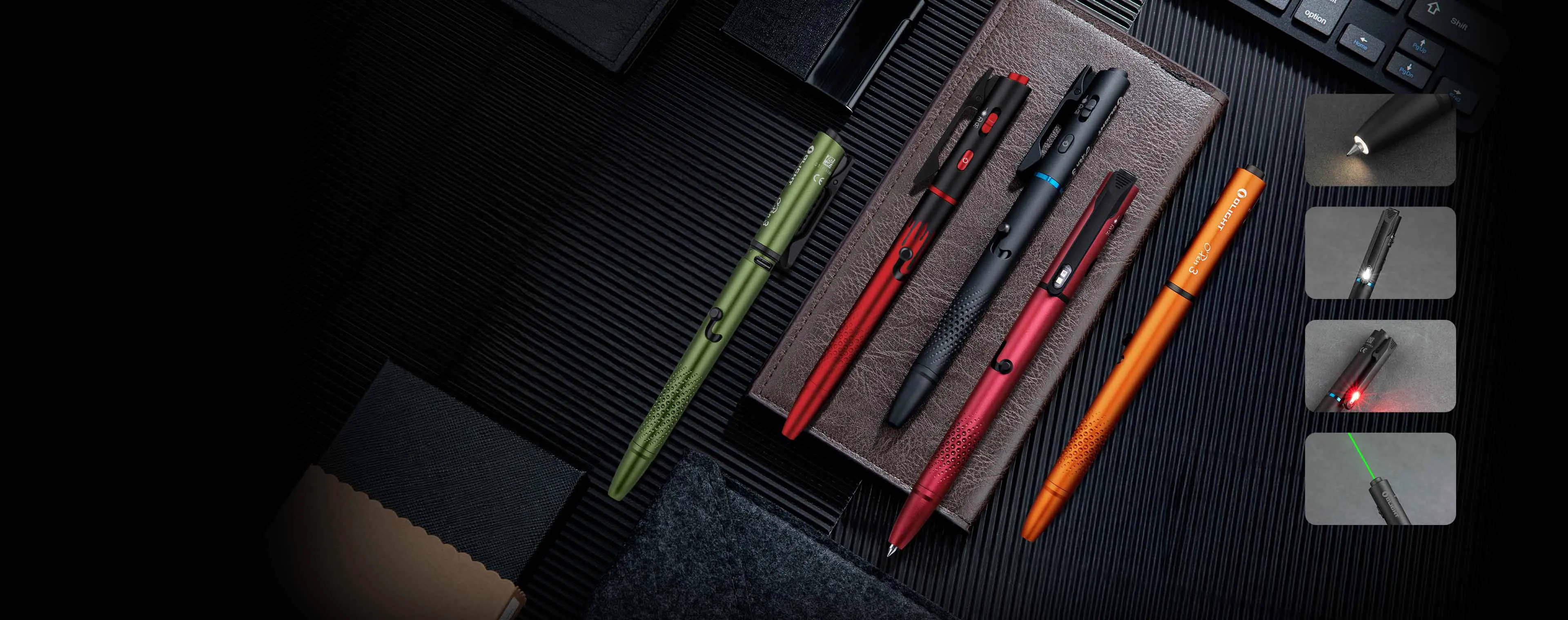 Stylo torche EDC Olight Open 3 multifonction en plusieurs coloris