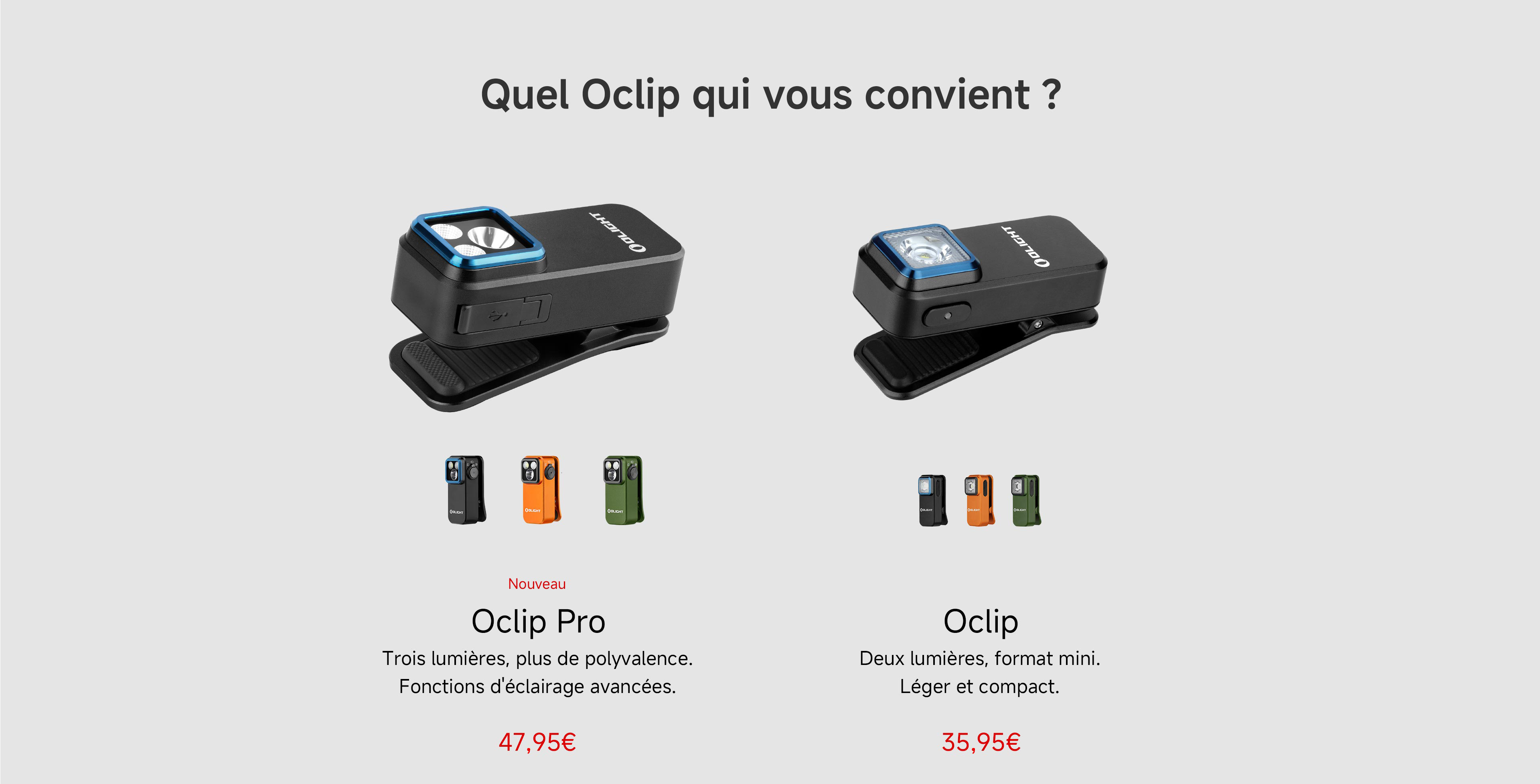Olight Oclip Pro Lampe aimant&eacute;e rechargeable