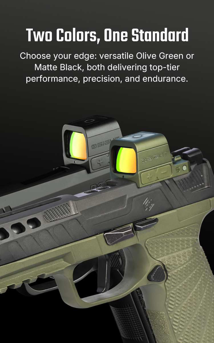 Osight S Olive Green: Rechargeable Multi-Reticle Optic for Carry