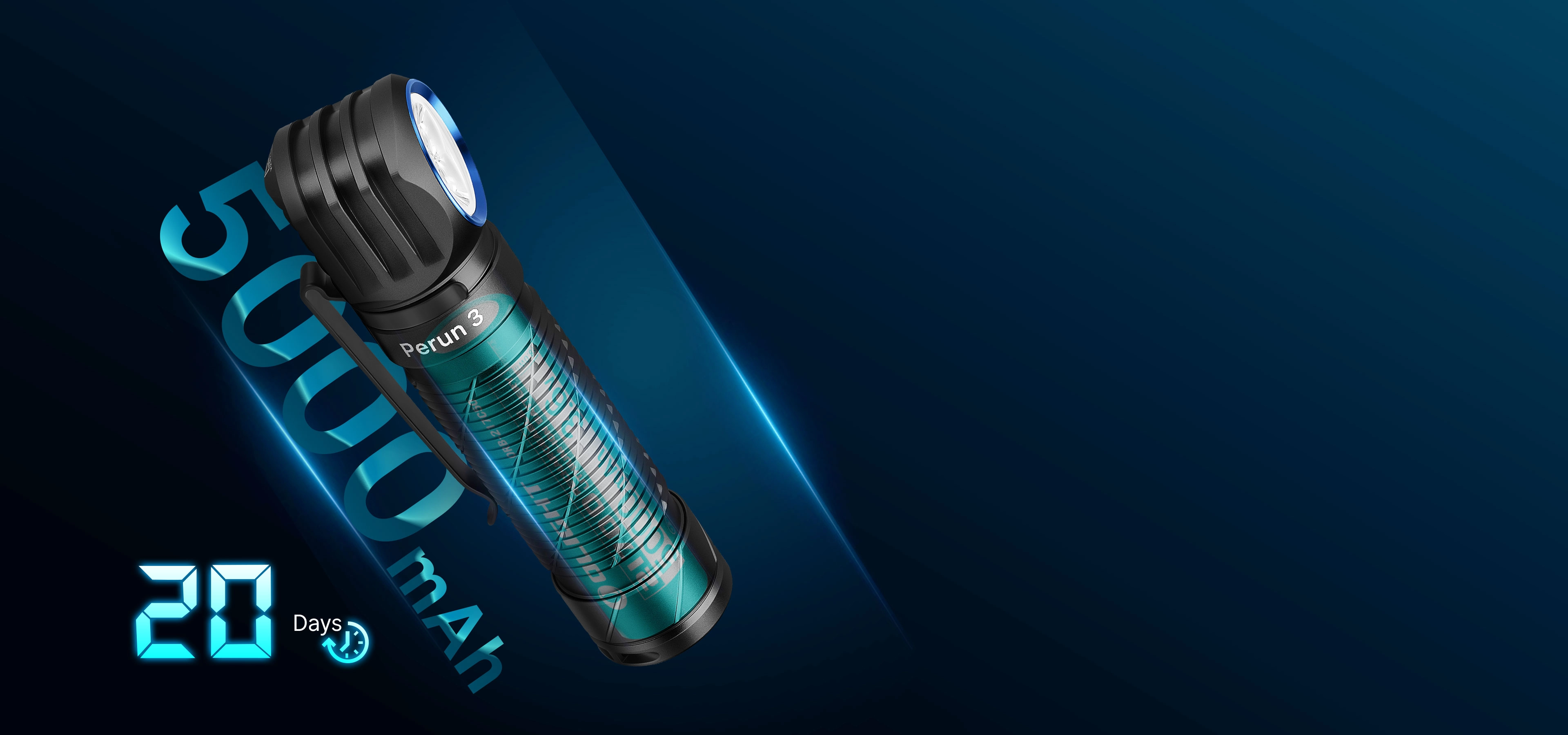 Olight Perun 3 Lampe frontale orientable rechargeable 3000lm