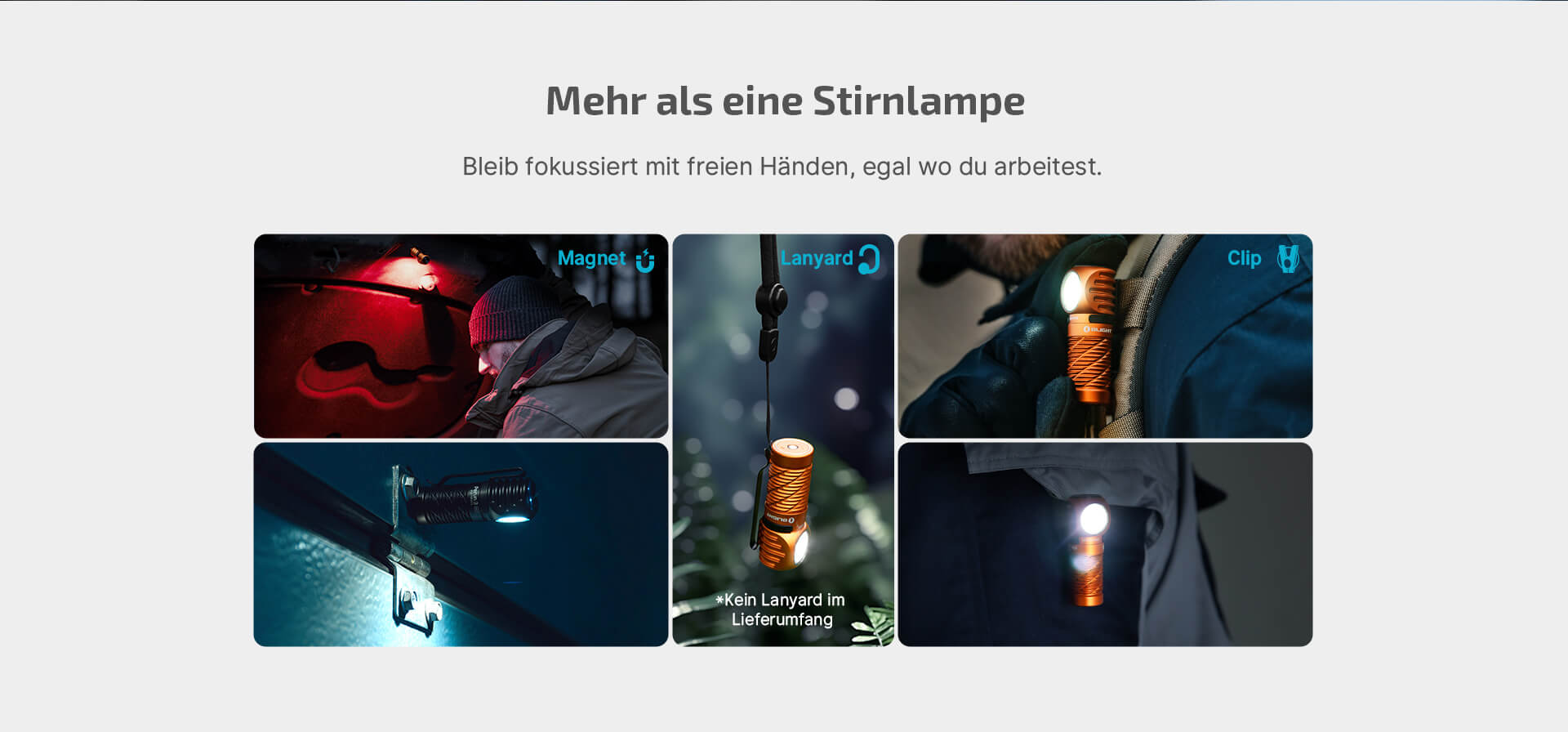 Olight Perun 3 Mini mit Rotlichtmodus, der die Nachtsicht bewahrt.