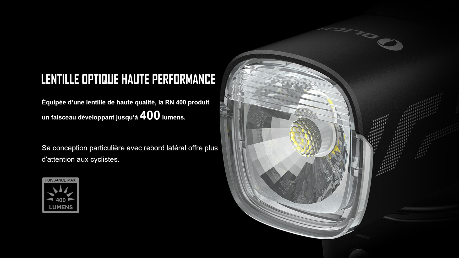 Olight RN 400 &eacute;clairage v&eacute;lo rechargeable