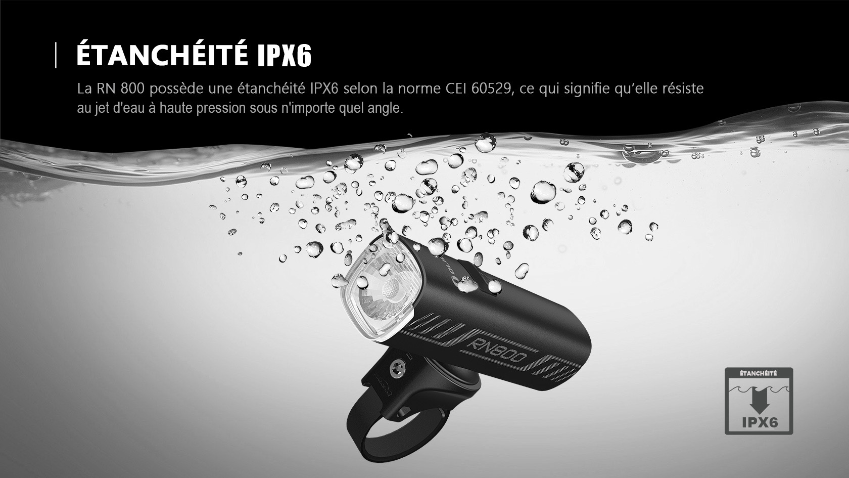 Lampe v&eacute;lo Olight RN 800