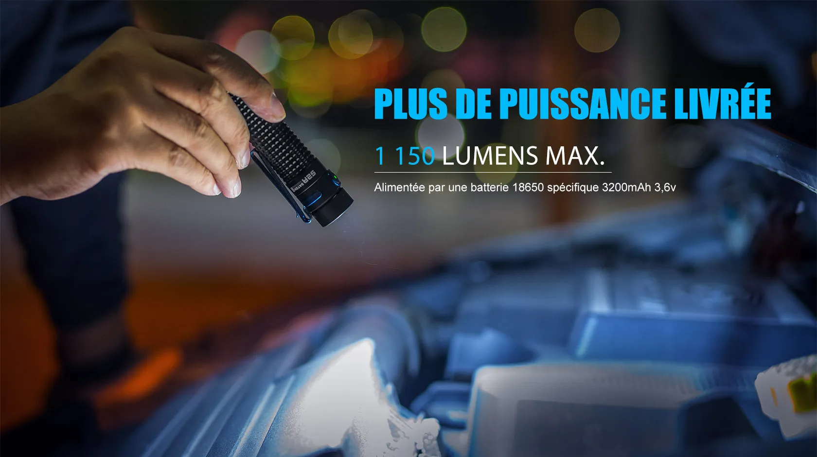 Olight S2R Baton II Lampe de Poche Puissante Rechargeable