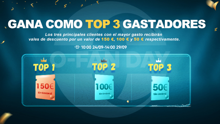 Recompensas para los mayores gastadores con vales de descuento de hasta 150€