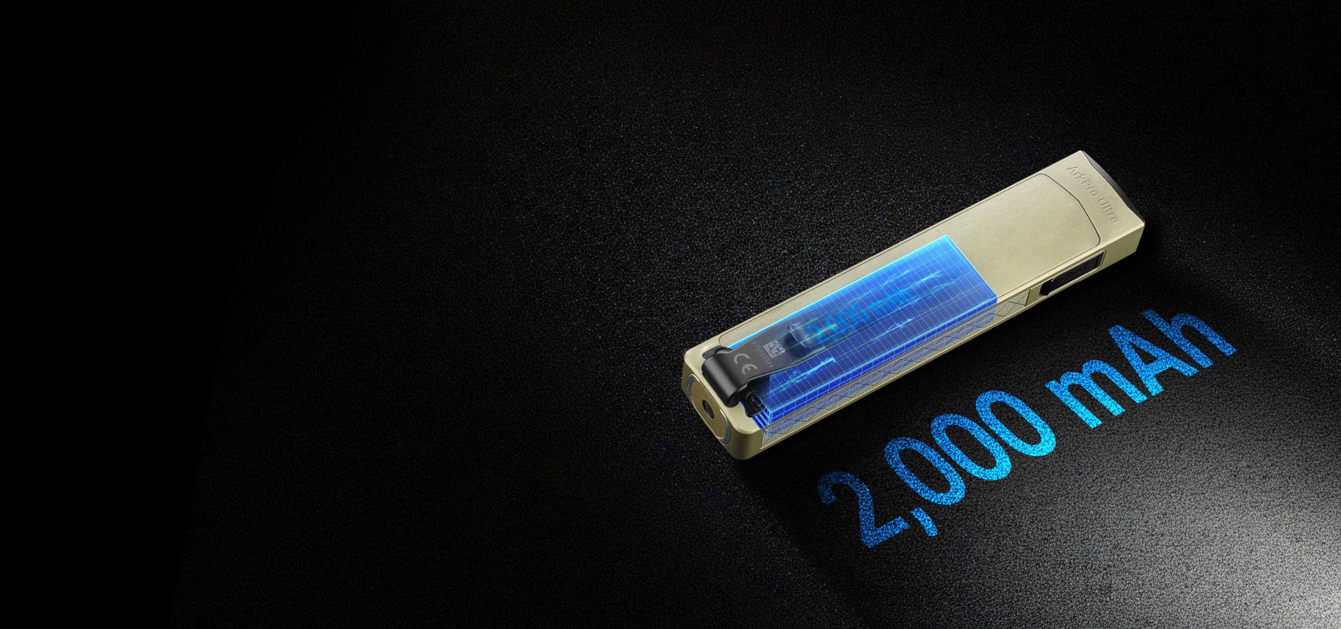 Visualisierung der Akkukapazit&auml;t der ArkPro Ultra.