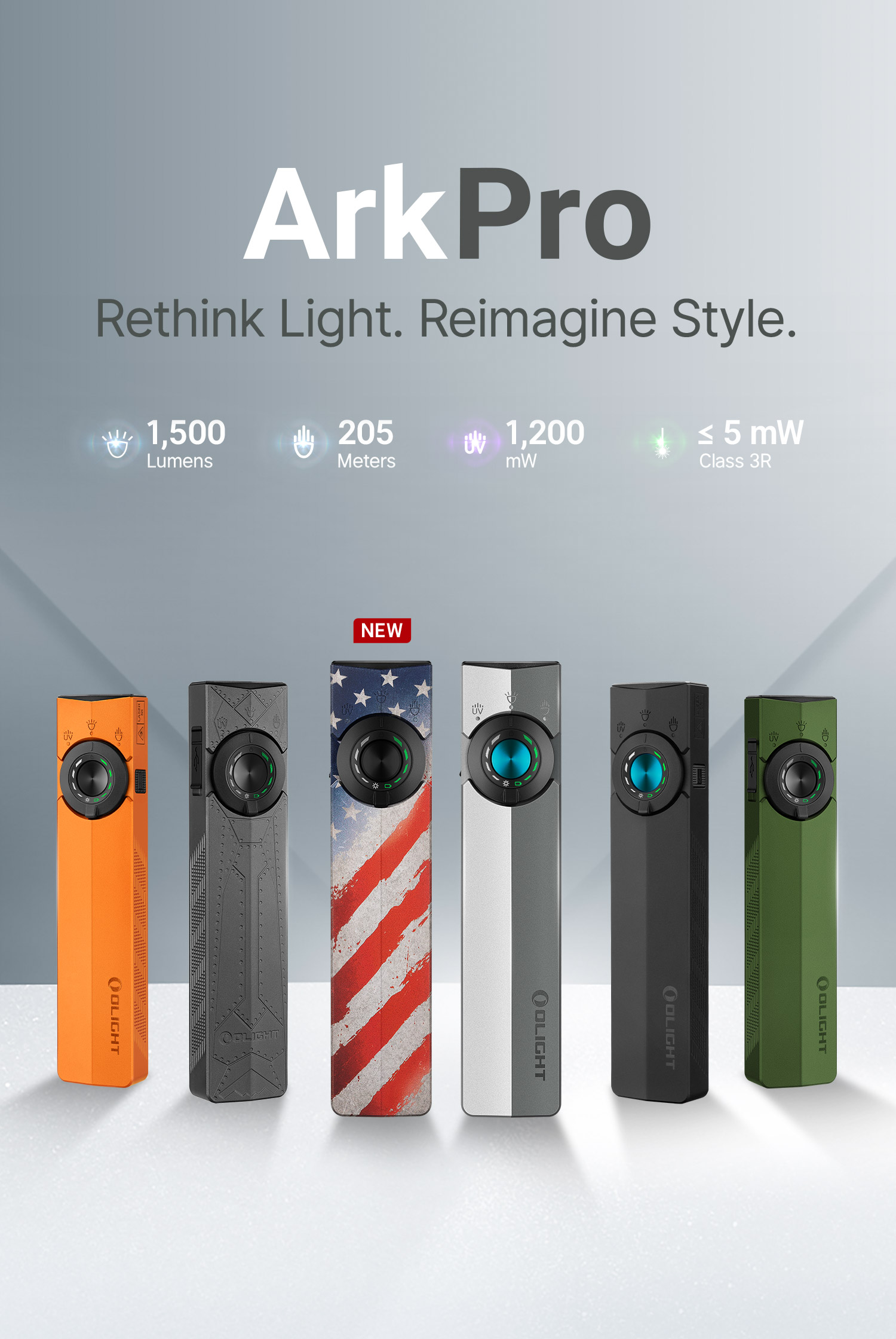 Olight ArkPro Flat EDC Flashlight