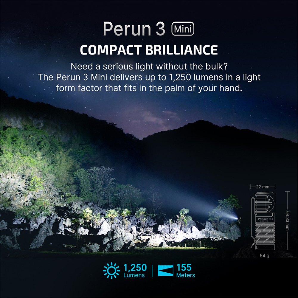 Olight Perun 3 Mini Right-Angle Headlamp